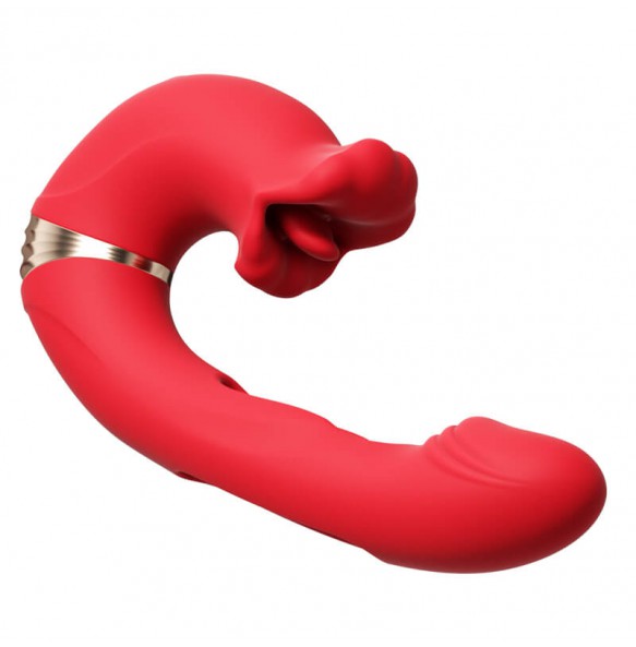 MizzZee - XIAOLANG Tongue Lick Slap Vibrator (Chargeable - Red)